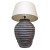 Lampa ceramiczna prążkowana Rustykalna z abażurem 90cm